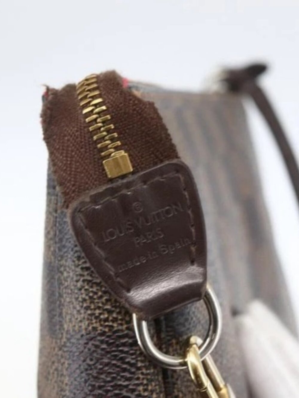 LOUIS VUITTON Damier Ebene Pochette Accessoires Pouch N41206 LV Auth 168013 - Picture 12 of 16